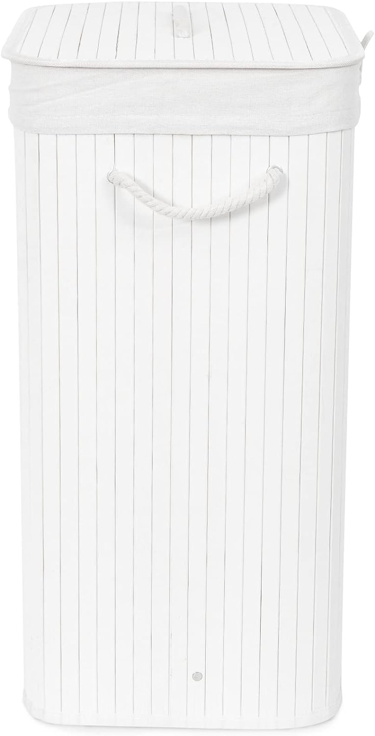 Compactor Wäschekorb Weiss 40 x 30 x H.60 cm Weiss Klassisch, Weiss Klassisch