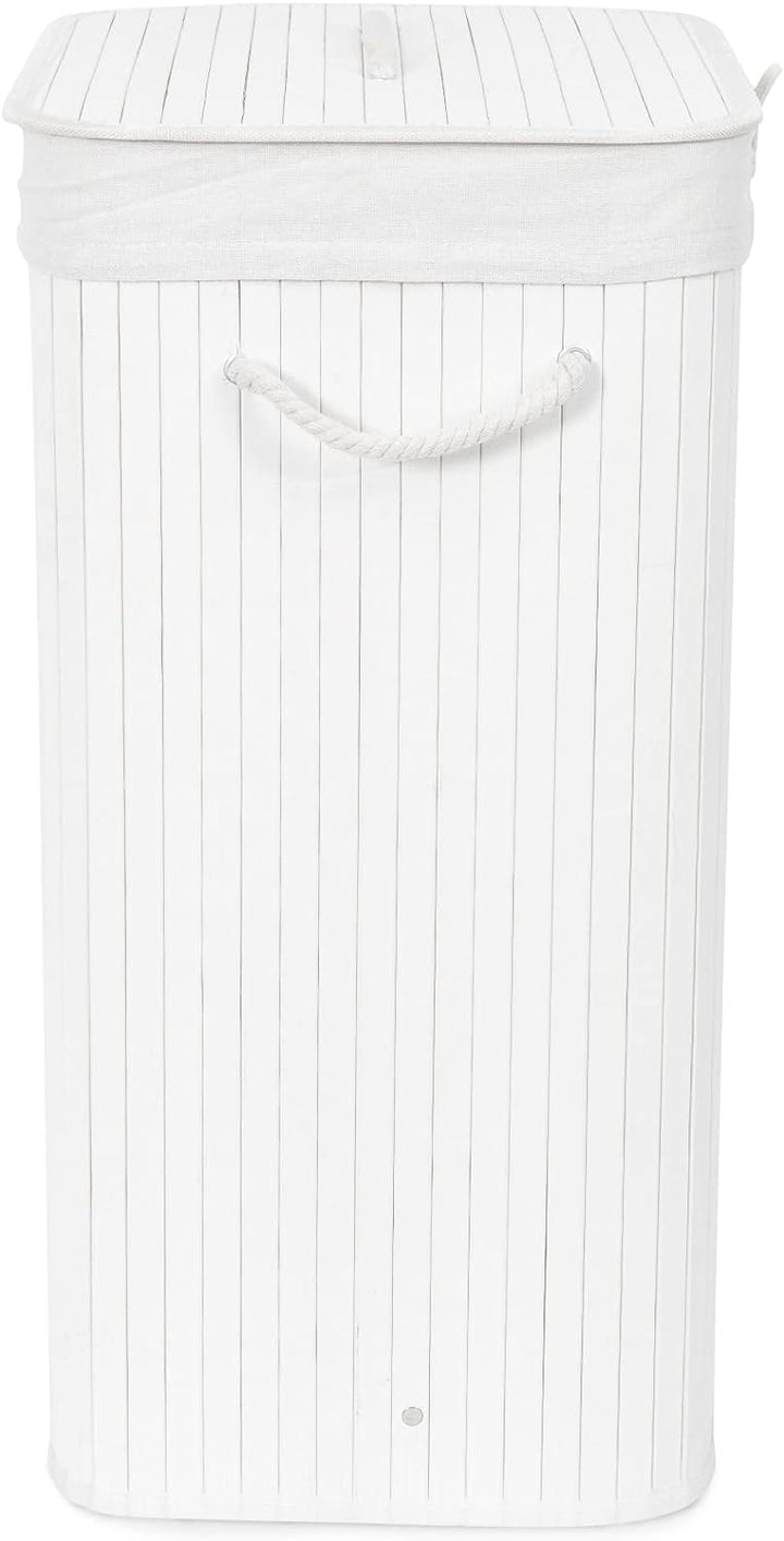 Compactor Wäschekorb Weiss 40 x 30 x H.60 cm Weiss Klassisch, Weiss Klassisch