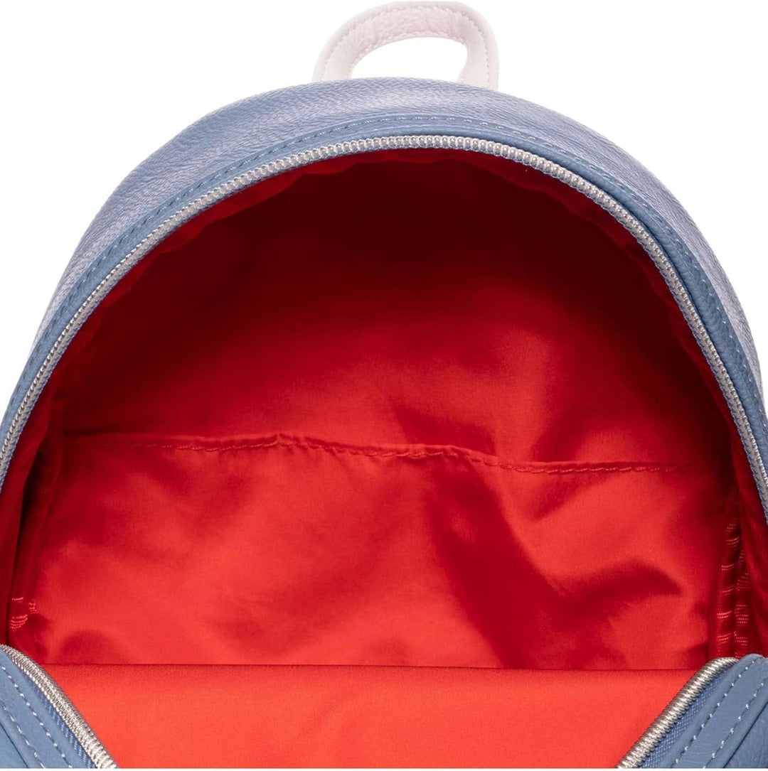 Loungefly Lilo & Stitch Holiday Santa Stitch Mini-Rucksack, Rot/Ausflug, einfarbig (Getaway Solids),