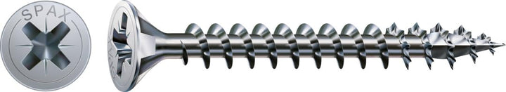 SPAX Universalschraube, 3,5 x 45 mm, 1000 Stück, Kreuzschlitz Z2, Senkkopf, Vollgewinde, 4CUT, WIROX