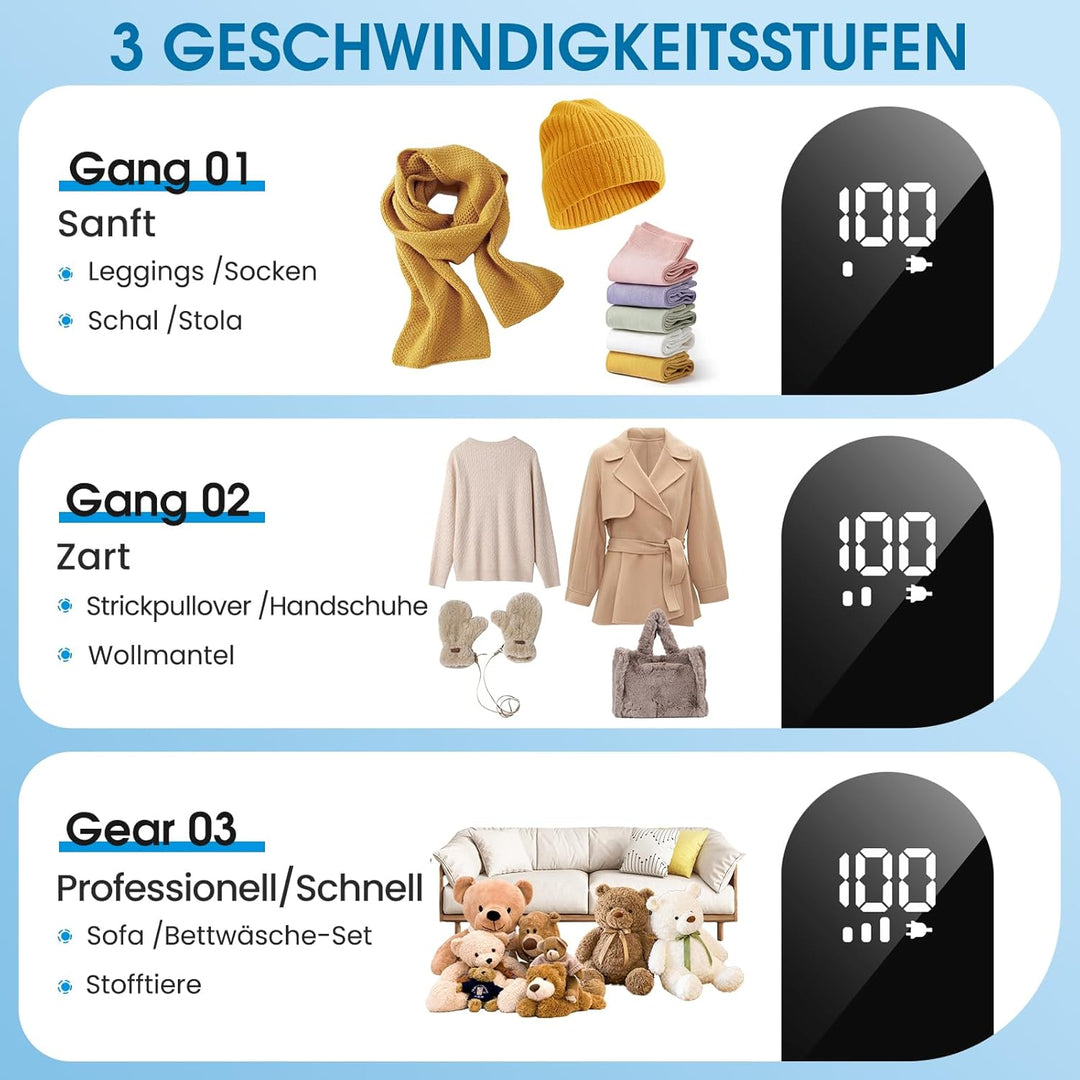 Fusselrasierer Elektrisch, Fusselentferner Entfussler für Kleidung mit 3 Geschwindigkeiten, 6-Klinge