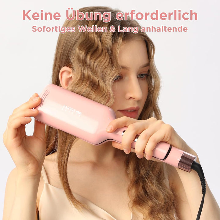 2 Fässer Meerjungfrau Welleneisen für haare - 32MM Lockenstab Grosse Locken - 4 Einstellbarer Temper
