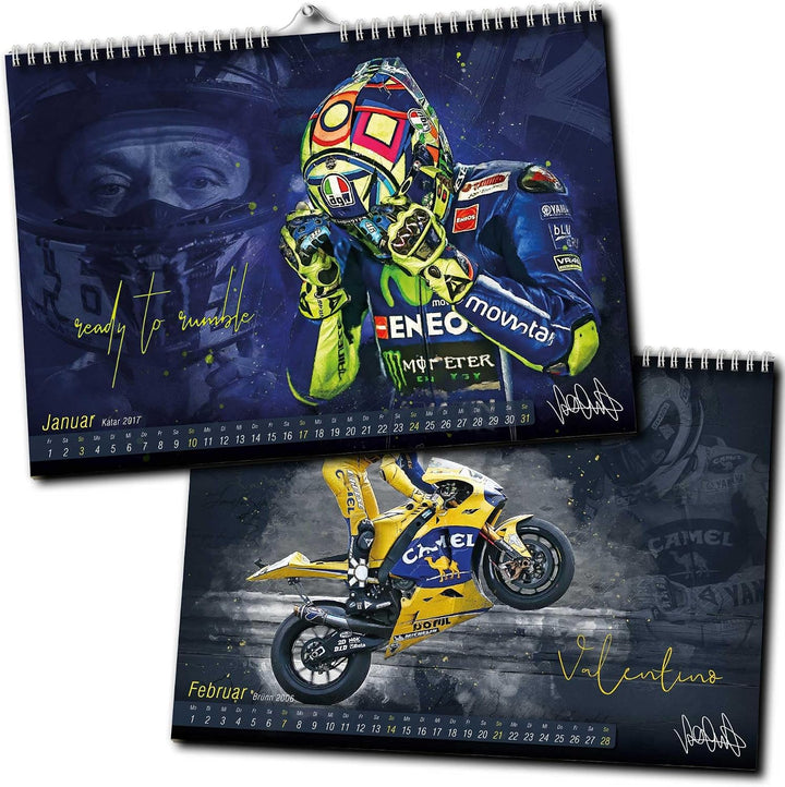 Valentino Rossi Kalender 2024 - Premium Wandkalender im Format DIN A2 - RIESIG