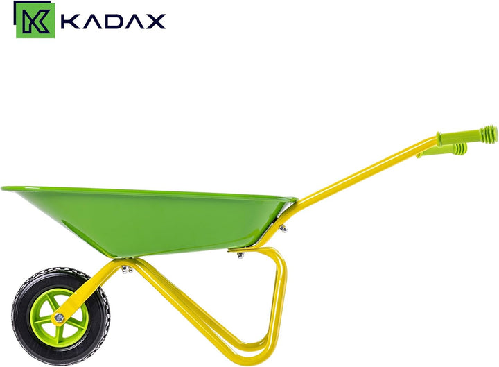 KADAX Kinderschubkarre aus Metall, Gartenschubkarre für Kinder, Gartenwerkzeug, kleine Schubkarre zu