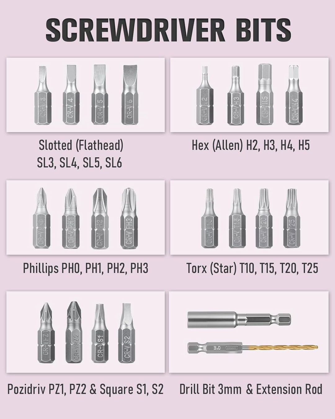 Durofort 3,7V Mini Cordless Akkuschrauber,3Nm kleiner akkuschrauber,Satz mit 48 Schraubendreherbits