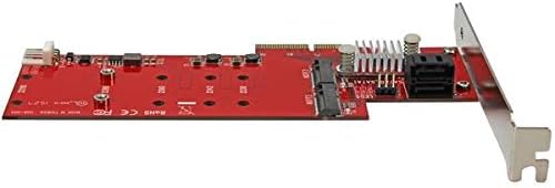 StarTech.com 2x M.2 NGFF SSD RAID Karte plus 2x SATA III Ports - PCIe - 2-fach M.2 RAID Controllerka