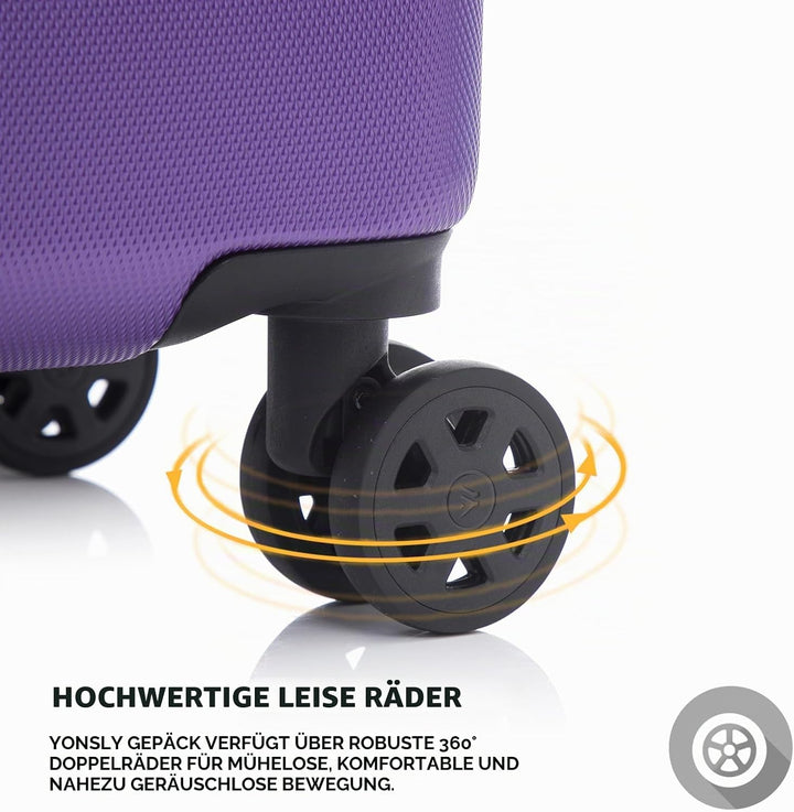Trolley Koffer Suitcase, Reisekoffer, Rollkoffer Handgepäck, Hartschalenreisekoffer mit 4 Rollen 360