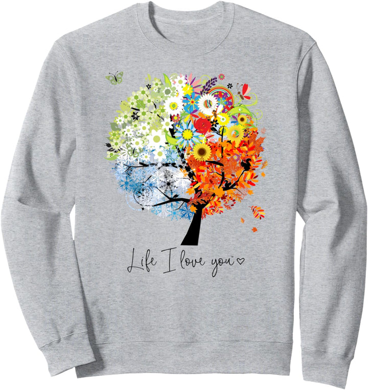 Schöne Liebe die Jahreszeiten Baum dankbar Sweatshirt