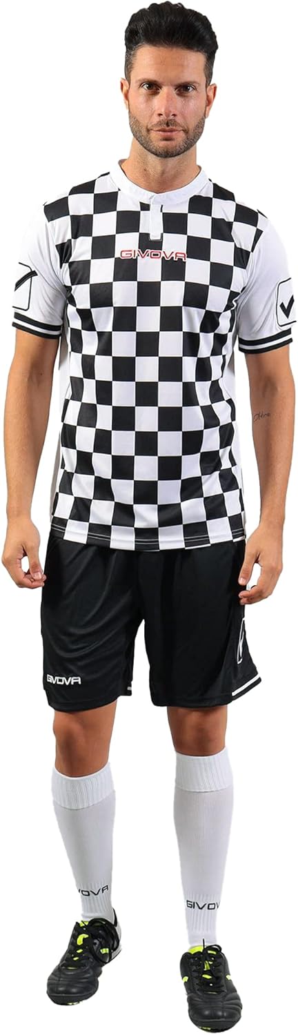 Givova Competition, Kit Fussball Unisex – Erwachsene XL schwarz/weib, XL schwarz/weib