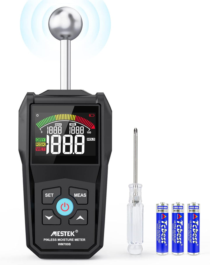 Feuchtigkeitsmessgerät MESTEK Feuchtigkeitsmesser Feuchtemessgerät mit Digitale LCD Display Akustisc