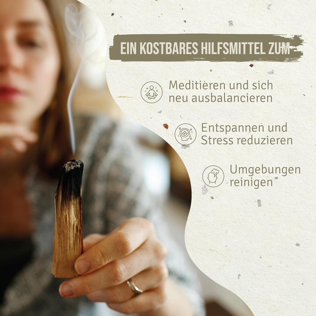 PALOSANTO - Palo Santo Räucherholz - Räucherstäbchen Especial – Natürlicher Weihrauch – Intensives u