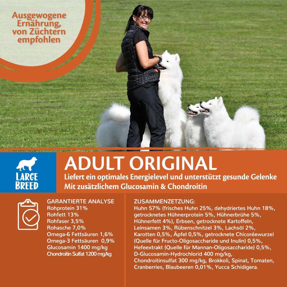 Wellness CORE Large Breed Adult Original, Hundefutter trocken für Hunde grosser Rassen, getreidefrei