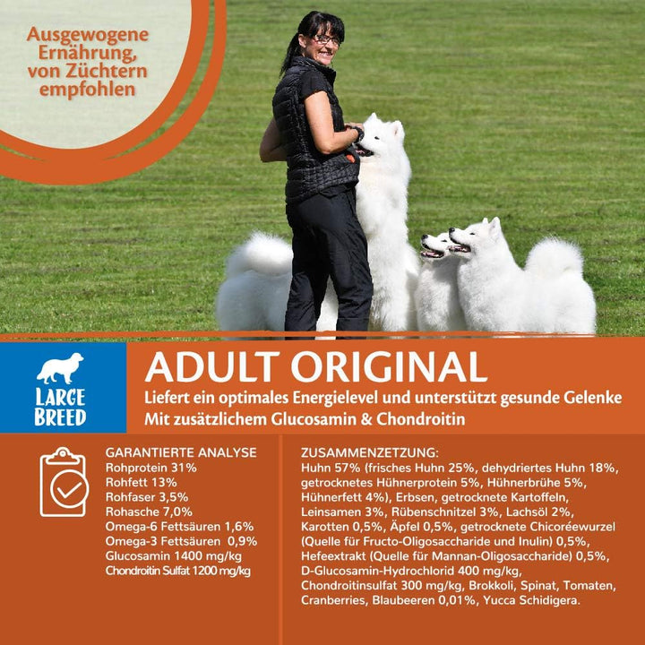 Wellness CORE Large Breed Adult Original, Hundefutter trocken für Hunde grosser Rassen, getreidefrei