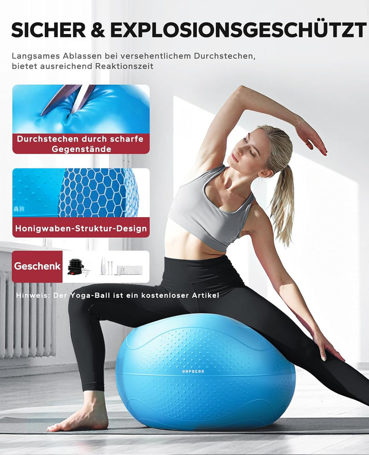 HAPBEAR Yoga Rad Set – 30 cm PP Kern für Wirbelsäulen-Alignment, Rückenschmerzen lindern & Core-Stär
