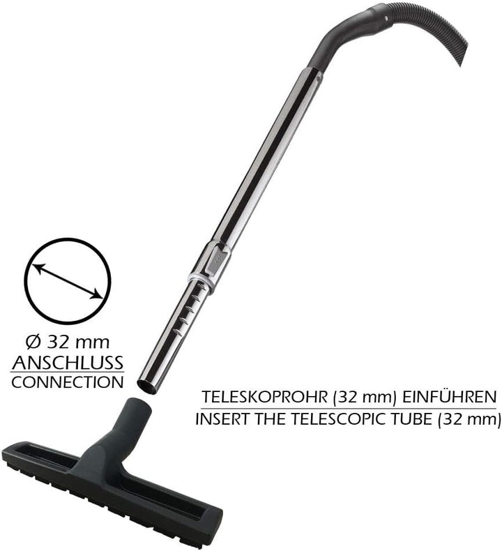 Premium Staubsauger Parkettdüse Hardbodendüse geeignet für Rowenta Compact Power, Compact Power RO38