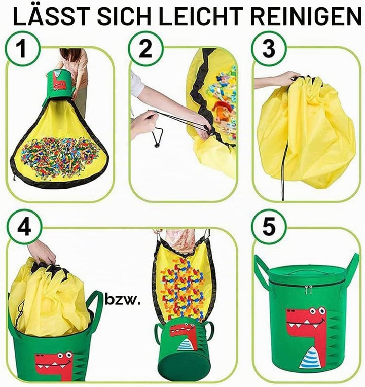 Faltbare Aufbewahrungstasche mit Spielmatte, Spielzeug-Organizer, Spielzeug-Aufbewahrungstasche mit