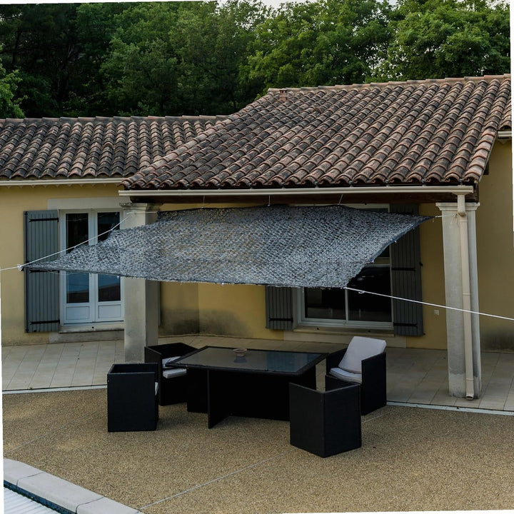 WerkaPro 10794 Sonnensegel aus Polyester, rechteckig, 3 x 4 m, grau, für Balkon, Terrasse und Garten