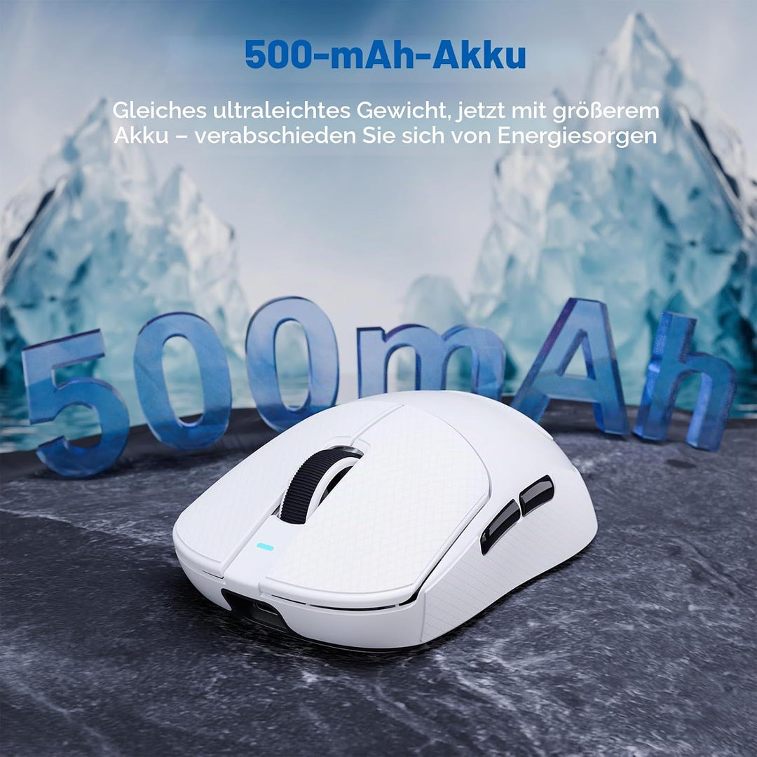 ATTACK SHARK X8 Serie Kabellose Gaming-Maus, 55–65 g Superleicht, PixArt PAW3395/3950 Sensor, BT/2.4