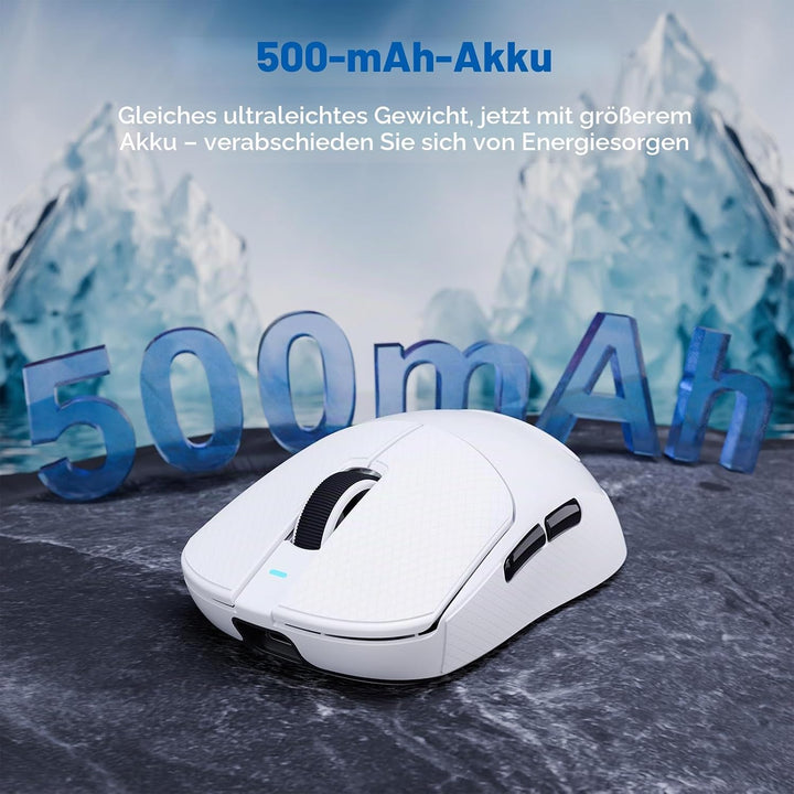 ATTACK SHARK X8 Serie Kabellose Gaming-Maus, 55–65 g Superleicht, PixArt PAW3395/3950 Sensor, BT/2.4
