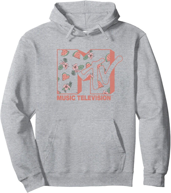 MTV Logo Watermelon Slices Pullover Hoodie
