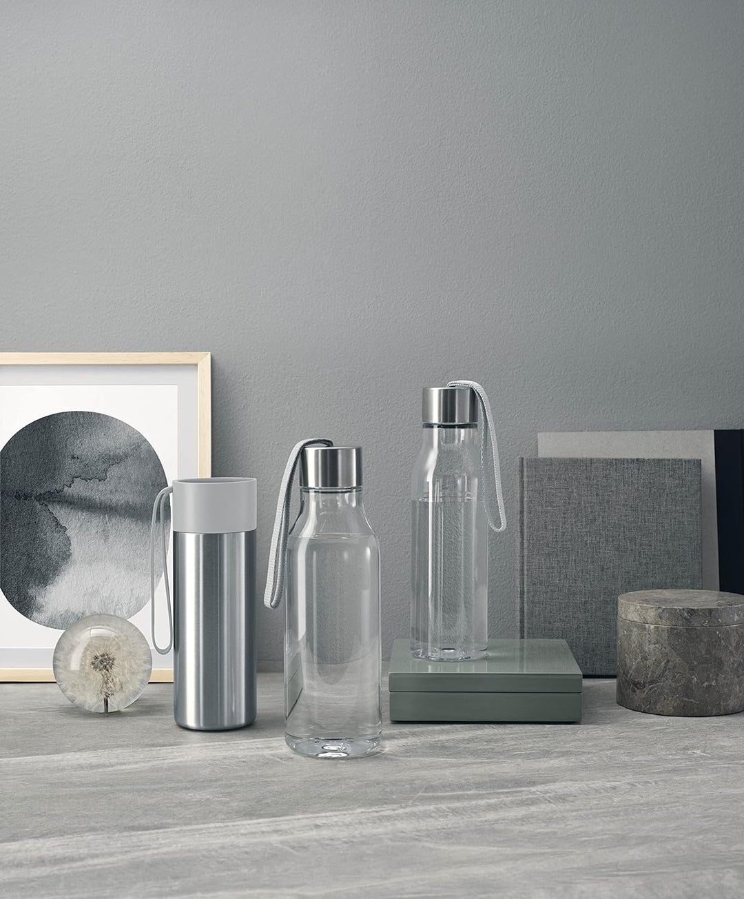 EVA SOLO | Trinkflasche 0,5l Marble grey | Aus schlagfestem, BPA-freiem Kunststoff | Marble Grau, Ma