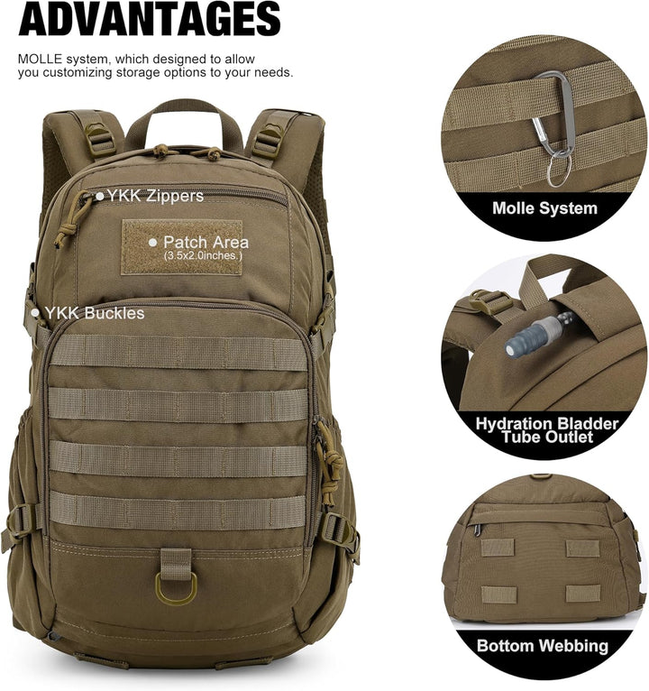 Mardingtop 25L Militär Rucksäcke für Taktischer Fahrrad Wandern Spazieren Klettern Bergsteigen Radfa