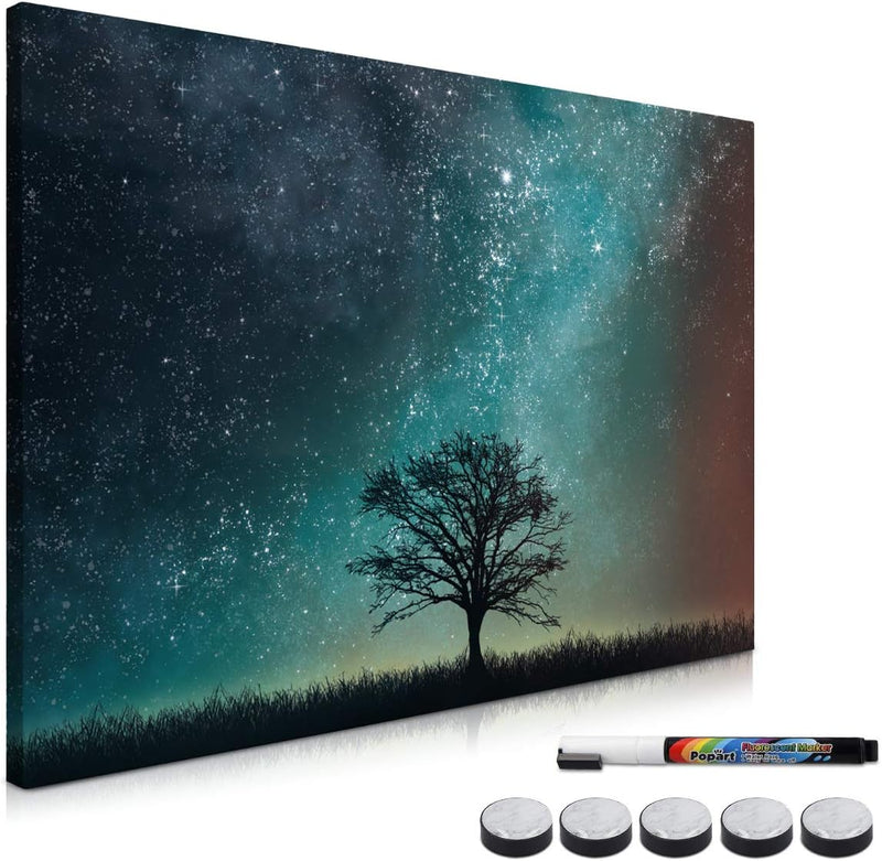 Navaris Magnettafel Magnetpinnwand Memoboard zum Beschriften - 60x40 cm Notiztafel div. Designs - Ta