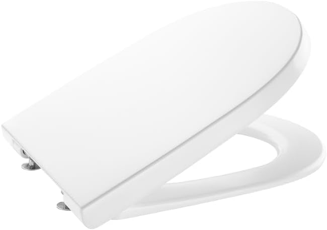 Roca A801D22001 The Gap Round kompakter WC-Sitz mit Absenkautomatik, Weiss