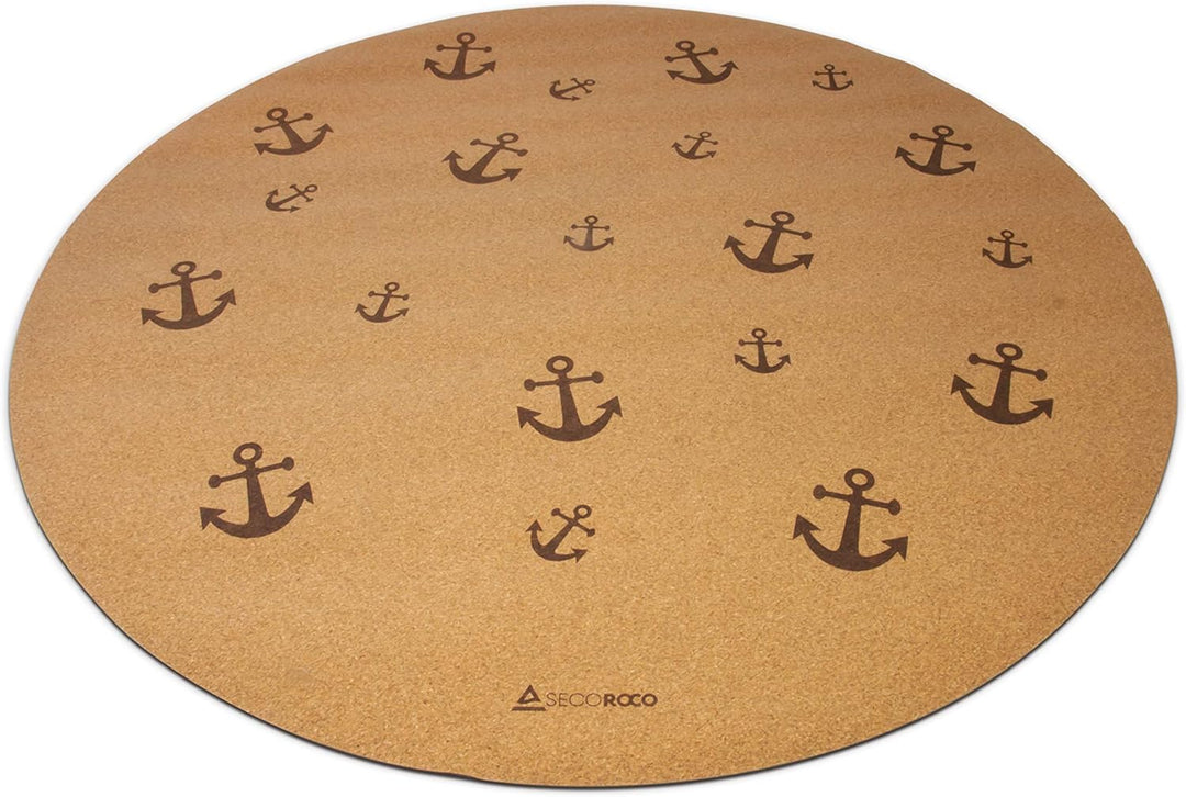 Spielmatte aus Kork. Schadstofffreie Krabbelmatte für Babys und Kinder. Anker rund, Anker Rund