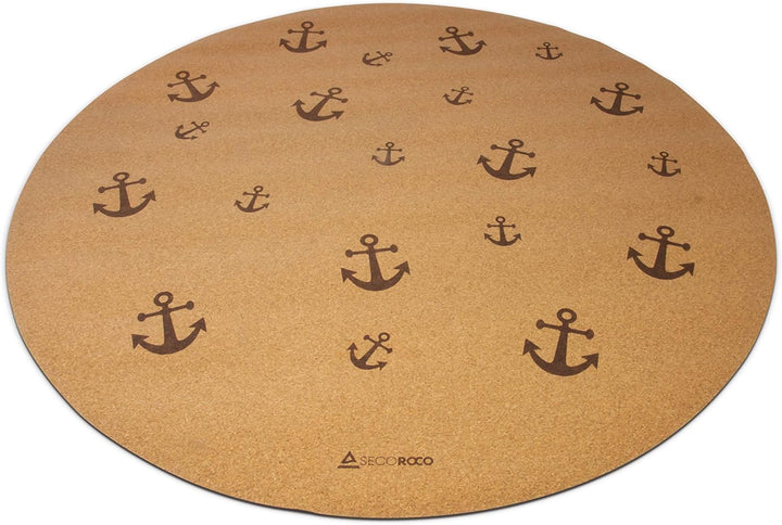 Spielmatte aus Kork. Schadstofffreie Krabbelmatte für Babys und Kinder. Anker rund, Anker Rund