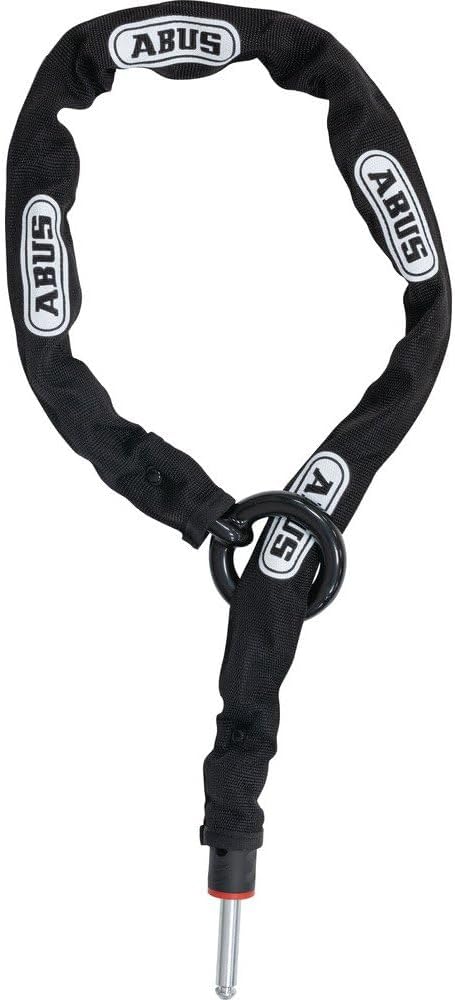 ABUS Rahmenschloss-Einsteckkette – Adaptor Chain 2.0 8KS 100 cm Schwarz Single, 100 cm Schwarz Singl