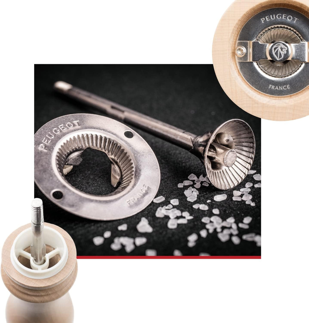 Peugeot Paris Manuelle Salzmühle, Klassische Mahlgradeinstellung, Höhe: 30 cm, Holz, Natur, 0870430/