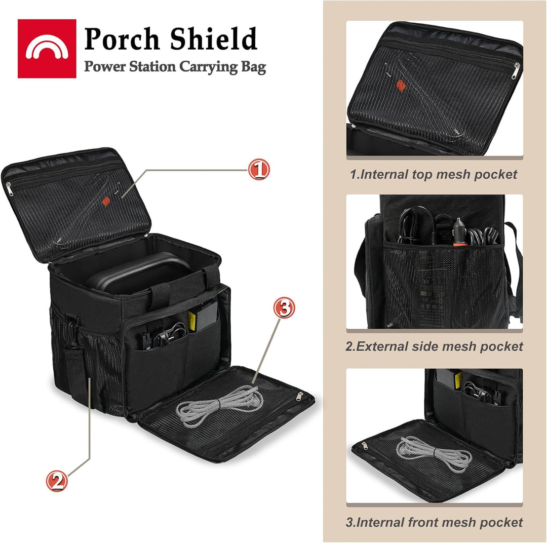 Porch Shield Tragbare Kraftstation Tragetasche für Jackery Solar Generator Explorer 500, Generatorta