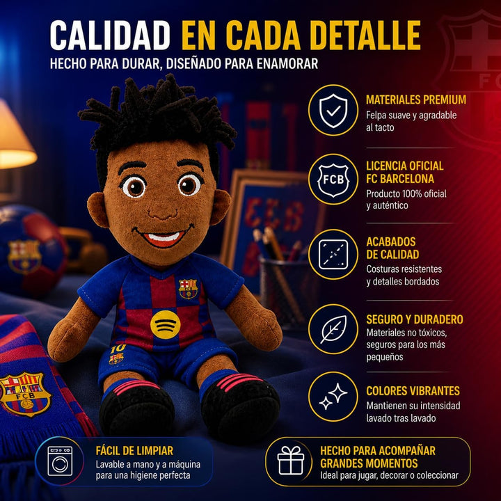Grupo Moya - Plüschfigur Lamine Yamal FC Barcelona 25 cm – Barca-Plüschfigur Trikotnummer 10, Barça-