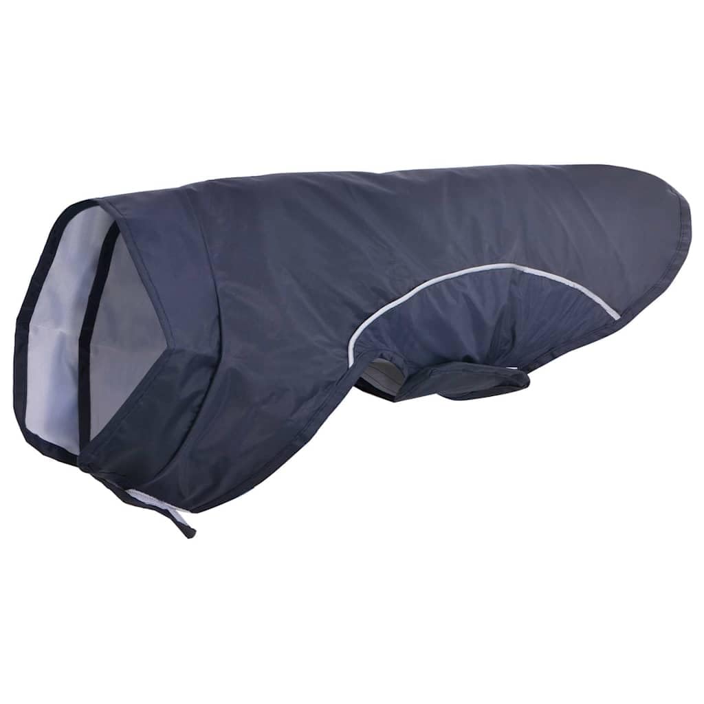 vidaXL Hunde Regenmantel mit Reflexstreifen Polyester Marineblau XXS, Hundemantel, Hundejacke, Regen