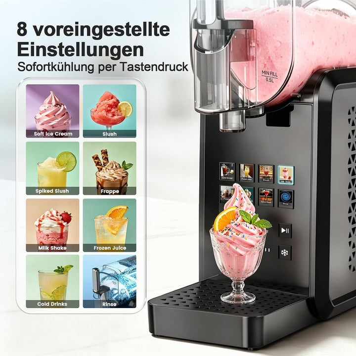 Slushie-Maschine, 2L Slush Eismaschine für Zuhause, Slush Ice Maker mit 8 Modi, kein Eis &amp; kein Mixe