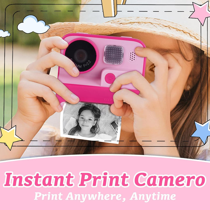 DYNASONIC Kinderkamera, wiederaufladbare Mini-Digitalkamera für Fotos und Videos. 48MP. 2.5k UHD mit
