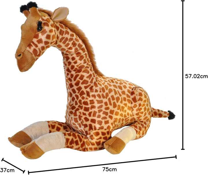 Wild Republic 20718 Jumbo Plüsch Giraffe, grosses Kuscheltier, Plüschtier, Cuddlekins, 76 cm, Giraff
