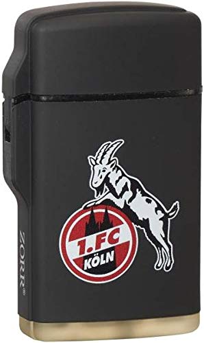 Feuerzeug Rubber Laser schwarz 1. FC KÖLN NEU