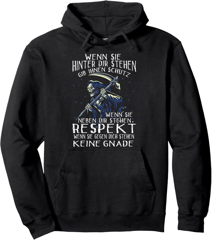 Sensenmann Wenn Sie Hinter Dir Stehen Reaper Pullover Hoodie