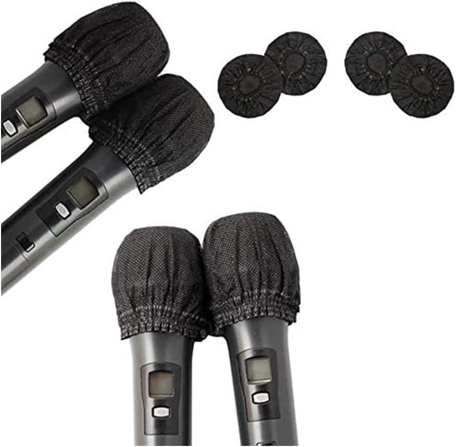 Namvo 100Pcs Disposable Microphone Cover Mic Cover Protective Cap, Non-Woven Microphone Cover Windsc