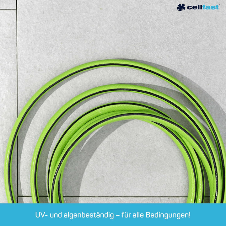 Cellfast Gartenschlauch Quattro Formstabiler, Flexibel 4-lagiger Schlauch aus hochwertigem Garn - Kr