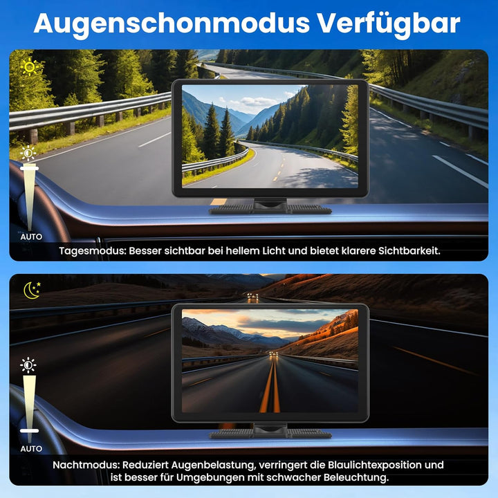 Tragbare CarPlay Display, Wireless Android Auto Monitor, IPS Touchscreen Bildschirm, Bluetooth-Freis