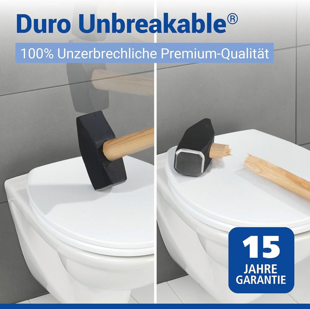 WENKO WC-Sitz Mod. Gatteo DuroUnbreakable, belastbar bis 1500 kg, bruchfest und strapazierfähig, Toi