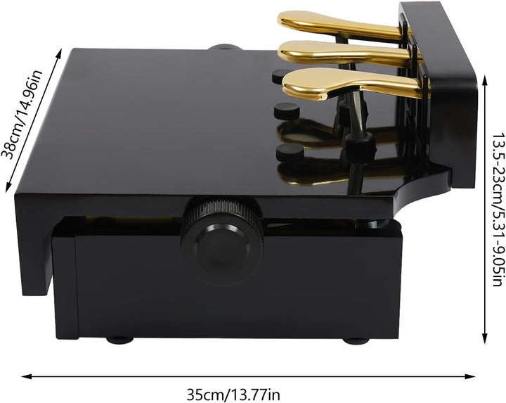 Klavier Pedal Extender Pedalverlängerung Pianokeyboard Pedal Piano Pedaleffekt Bank mit 3 Pedalen Hö