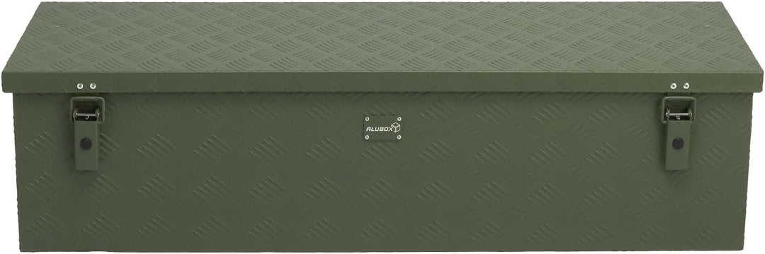 alubox Werkzeugkiste Riffelblech olive ABX-RL120G Aluminium 1,5mm Werkzeugkiste leicht und robust 12