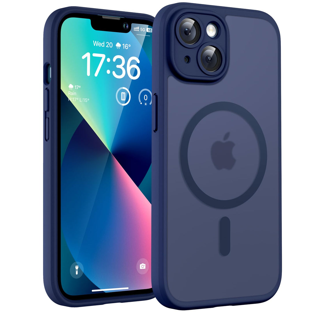 TOCOL 3 in 1 für iPhone 13 Hülle für MagSafe, Vollständiger Kameraschutz Stossfest Kratzfest Magneti