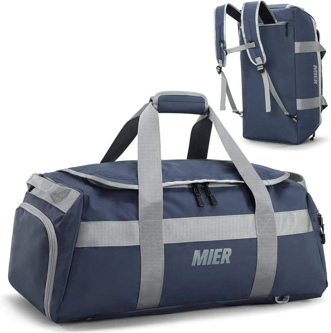 MIER Sporttasche gross Reisetasche mit Schuhfach 60L Sportrucksack Duffle Bag Fitness Trainingstasch