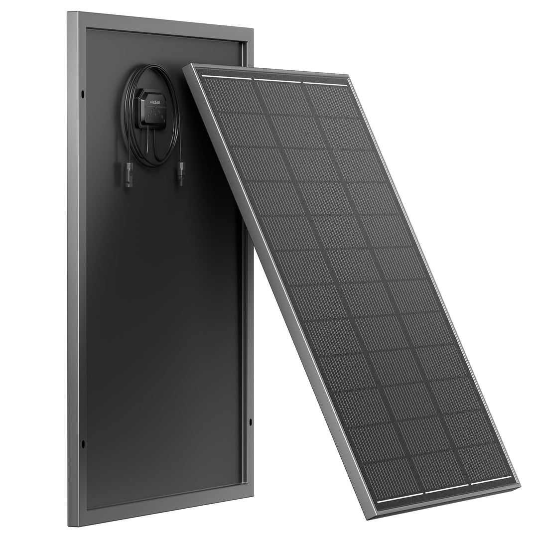 AFERIY Monokristallin Solarpanel 120W, 18V, Solarpanel 120W mit 23% Wirkungsgrad, 3,2 mm dickes Schu