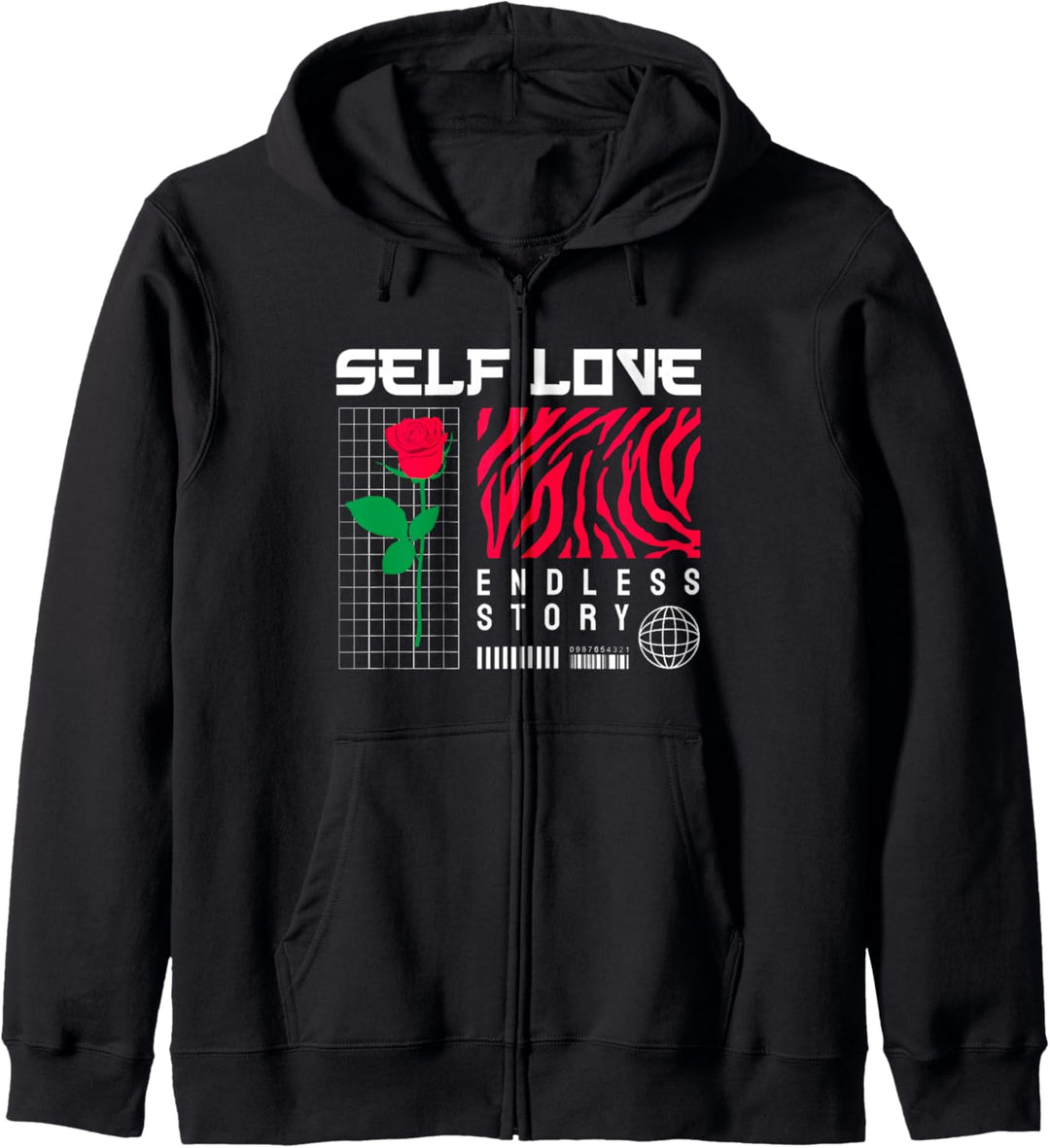 Self Love - Sad Aesthetic Edgy Streetwear Kapuzenjacke
